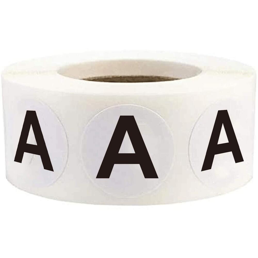 8321 Letter A Inventory Labels 1 Inch Round Circle Dots Labels - Capital